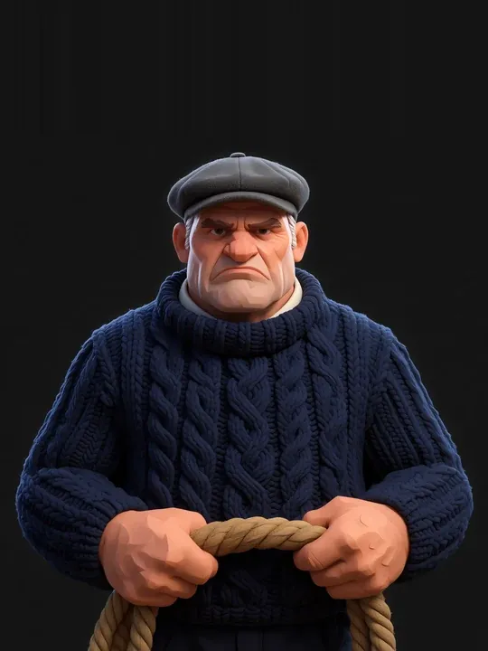 Oskar Brehm: Strickpullover, Wollmütze, Hände wie Schaufeln, ein fehlender Schneidezahn.
